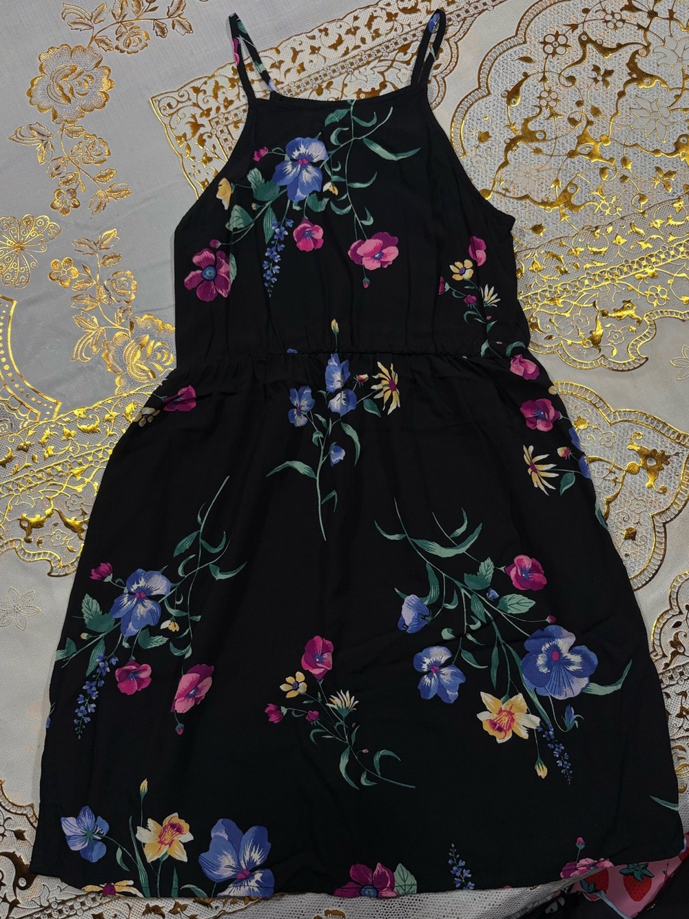 Old Navy Black Floral Sundress